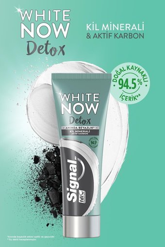 Signal White Now Detox Kil Naneli Florürlü Diş Macunu 2x75 ml