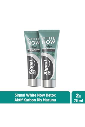 Signal White Now Detox Kil Naneli Florürlü Diş Macunu 2x75 ml