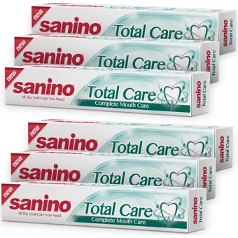 Sanino Komple Bakım Florürlü Diş Macunu 6x100ml