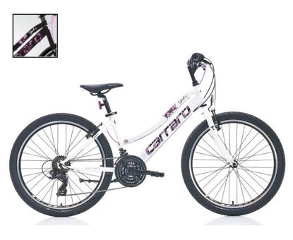 Carraro Speed 242 24 Jant 21 Vites Dağ Bisikleti Beyaz-Pembe-Siyah