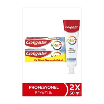 Colgate Total Profesyonel Naneli Florürlü Diş Macunu 2x50 ml