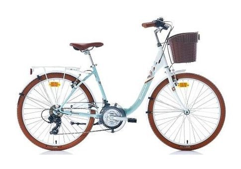 Bianchi Carmen 24 Jant 21 Vites Şehir / Tur Bisikleti Beyaz-Kahverengi-Turkuaz