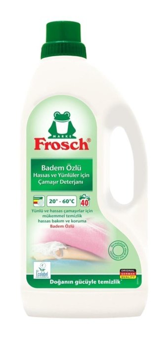 Frosch Badem Özlü Renkliler İçin 40 Yıkama Sıvı Deterjan 1.5 lt