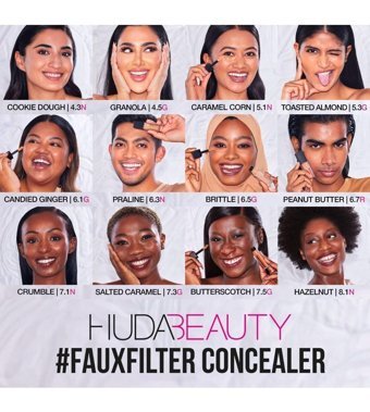 Huda Beauty Faux Filter Luminous Matte 7.3G Salted Caramel Göz Altı Likit Fırça Kapatıcı