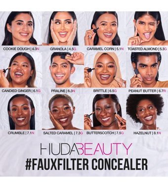 Huda Beauty Faux Filter Luminous Matte 5.1N Caramel Corn Göz Altı Likit Fırça Kapatıcı
