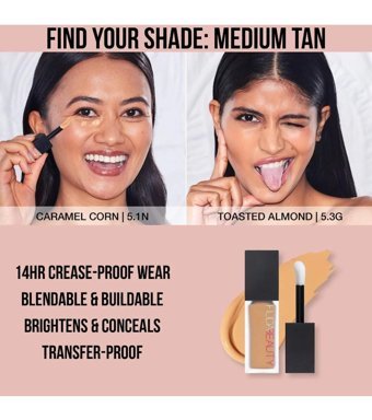 Huda Beauty Faux Filter Luminous Matte 5.3G Toasted Almond Göz Altı Likit Fırça Kapatıcı