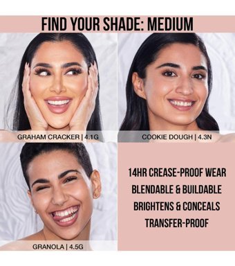 Huda Beauty Faux Filter Luminous Matte 4.3N Cookie Dough Göz Altı Likit Fırça Kapatıcı