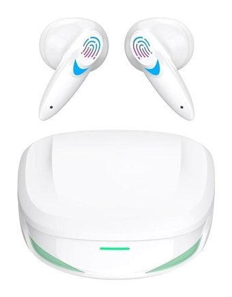 Favors G10 Android & iOS Uyumlu Su Geçirmez 5.2 Işıklı Silikonsuz Oyuncu Kablosuz Kulak İçi Bluetooth Kulaklık Beyaz
