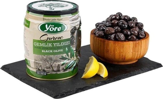 Yöre Gemlik Yıldızı Tuzlu Sele Siyah Zeytin Teneke 750 gr