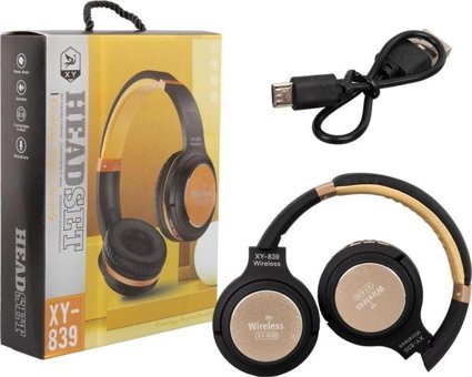 Magicvoice XY-839 Android & iOS Uyumlu Su Geçirmez 5.0 Silikonsuz Kablosuz Kulak Üstü Bluetooth Kulaklık Siyah