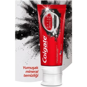 Colgate Optic White Beyazlatıcı Kömürlü Organik Florürlü Diş Macunu 2x50 ml