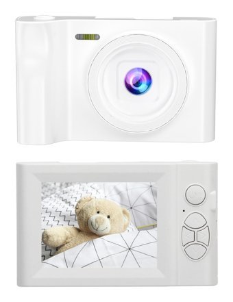 Dpofirs Mini Full HD 20 MP Kompakt Çocuk Dijital Fotoğraf Makinesi Beyaz