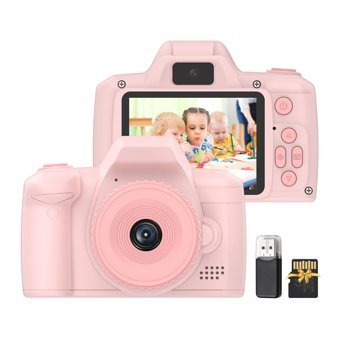 Samlanso Mini Full HD Kompakt Çocuk Dijital Fotoğraf Makinesi Pembe