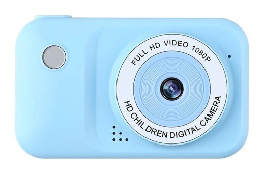 Tuomeng Mini Full HD Çift Lens Kompakt Çocuk Dijital Fotoğraf Makinesi Mavi