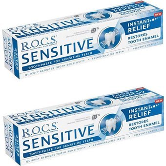 Rocs Sensitive Instant Relief Florürsüz Diş Macunu 2x75 ml
