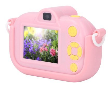 Vrupin Full HD Kopmakt Çocuk Dijital Fotoğraf Makinesi Pembe- Sarı