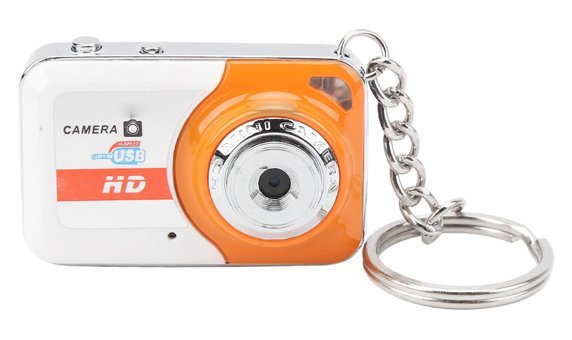 Fockety Mini Full HD Kopmakt Dijital Fotoğraf Makinesi Beyaz-Turuncu