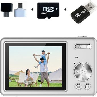 Tuomeng Full HD 4K Kompakt Dijital Fotoğraf Makinesi Gümüş