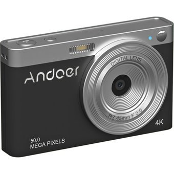 Andoer 4K Kopmakt Dijital Fotoğraf Makinesi Gri-Siyah