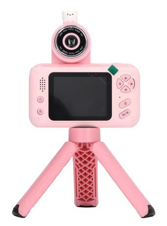 Vrupin 2.4 inç Full HD Kopmakt Çocuk Dijital Fotoğraf Makinesi Pembe