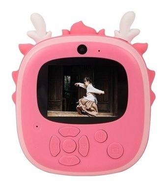 Boutiques Ejderha Şipşak Mini Full HD Kopmakt Çocuk Dijital Fotoğraf Makinesi Pembe