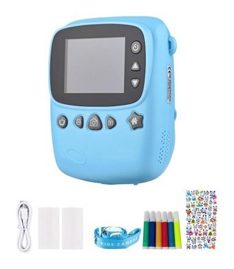 Hallow Mini Full HD 1080p Kompakt Çocuk Dijital Fotoğraf Makinesi Mavi