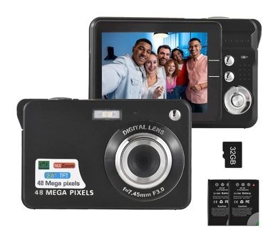 Andoer 4K Kopmakt Dijital Fotoğraf Makinesi Siyah