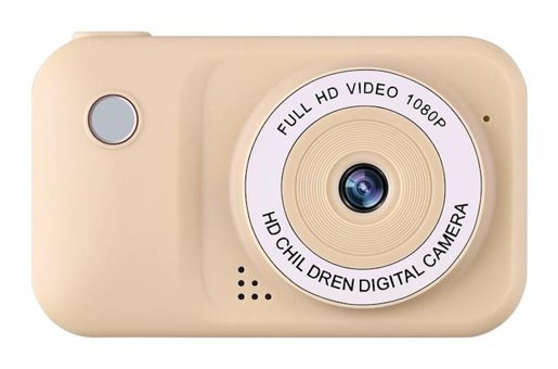 Tuomeng 2.4 inç Mini Full HD Kompakt Çocuk Dijital Fotoğraf Makinesi Bej