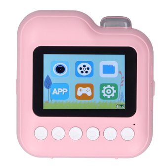 Vrupin Şipşak Mini Full HD Kopmakt Çocuk Dijital Fotoğraf Makinesi Beyaz-Pembe