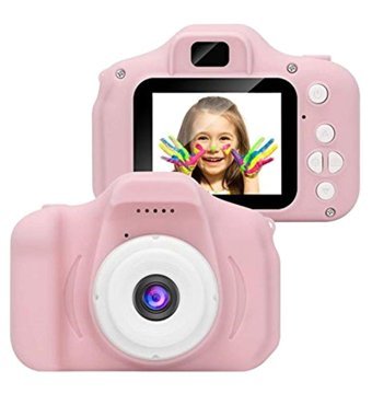 Qasul Mini Full HD 1080P Kopmakt Çocuk Dijital Fotoğraf Makinesi Pembe