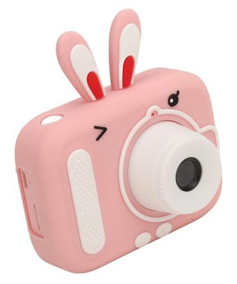 Ccylez Mini Full HD Kompakt Çocuk Dijital Fotoğraf Makinesi Pembe Tavşan Kulak