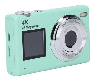 Akozon Mini 4K 64 MP Kompakt Çocuk Dijital Fotoğraf Makinesi Yeşil