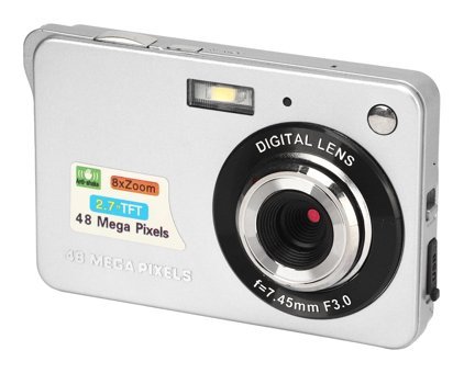 Dpofirs 4K Kopmakt Dijital Fotoğraf Makinesi Gümüş