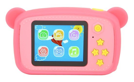 Lazmin112 Full HD Kopmakt Çocuk Dijital Fotoğraf Makinesi Pembe