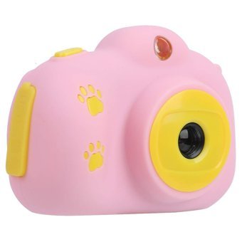 Lazmin112 Mini Full HD Kopmakt Çocuk Dijital Fotoğraf Makinesi Pembe - Sarı