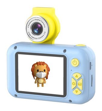 Tuomeng 2.4 inç Mini Full HD Kompakt Çocuk Dijital Fotoğraf Makinesi Mavi