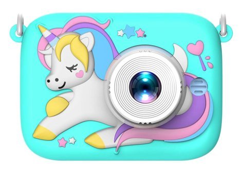 Cankypu Mini Full HD 20 MP Unicorn Kompakt Çocuk Dijital Fotoğraf Makinesi Yeşil