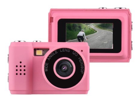 Andoer Mini Full HD Kompakt Çocuk Dijital Fotoğraf Makinesi Pembe