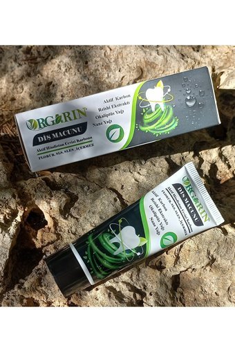 Orgarin Aktif Karbonlu Organik Florürsüz Diş Macunu 75 ml