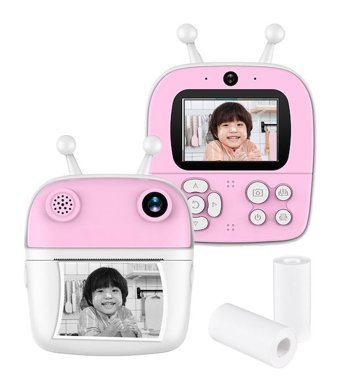 Vkemall 2.4 inç Mini Full HD Kompakt Çocuk Dijital Fotoğraf Makinesi Pembe