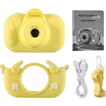 Fairy Mini Full HD 12 MP Kompakt Çocuk Dijital Fotoğraf Makinesi Sarı