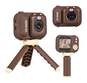Andoer Mini Full HD Kopmakt Çocuk Dijital Fotoğraf Makinesi Kahverengi
