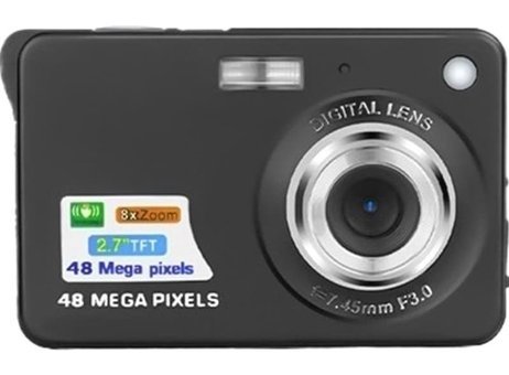Boutiques Full HD 48 Mp Kompakt Dijital Fotoğraf Makinesi Siyah