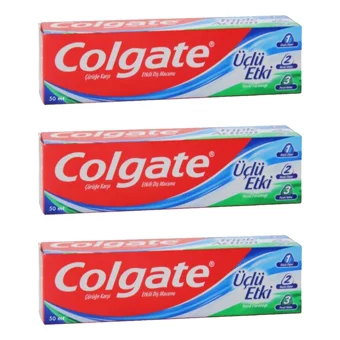 Colgate Üçlü Etki Naneli Florürlü Diş Macunu 3x50 ml