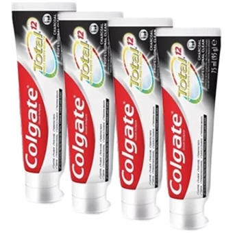 Colgate Total Charcoal Profesyonel Kömürlü Florürlü Diş Macunu 4x50 ml