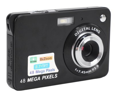Sxhlseller 4K 48 MP Kompakt Dijital Fotoğraf Makinesi Siyah