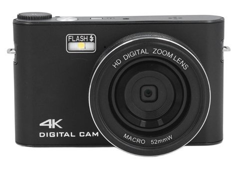 Jectse 4K Kompakt Dijital Fotoğraf Makinesi Siyah