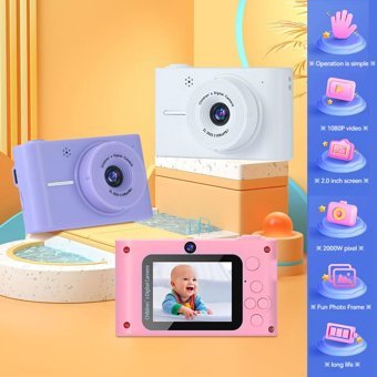 Cankypu Mini Full HD Kompakt Çocuk Dijital Fotoğraf Makinesi Beyaz