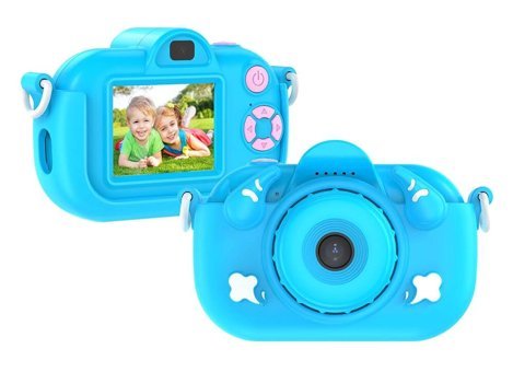 Cankypu Mini Full HD 12 MP Kompakt Çocuk Dijital Fotoğraf Makinesi Mavi