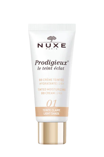 Nuxe Prodigieux Tinted 01 Tüm Ciltler İçin Su Bazlı Işıltılı BB Krem Açık Ton